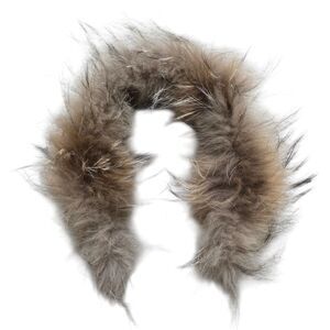 Coyote Or Fox Fur Ruff Collar Trim Pelt Brown Replacement Button Ski Apres 22"
